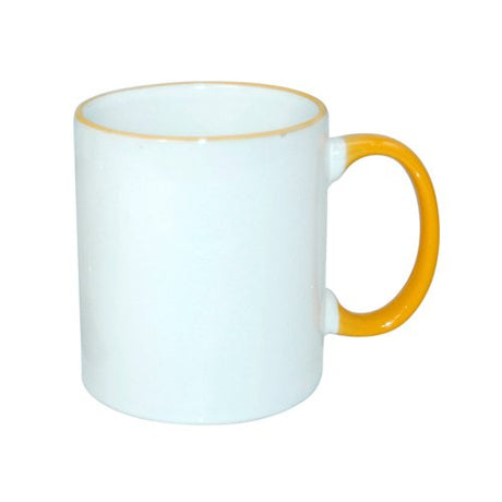 HPN SubliCraft Mug ECO 330 ml with golden yellow handle Sublimation Thermal Transfer