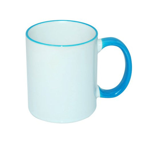HPN SubliCraft Mug ECO 330 ml with light blue handle Sublimation Thermal Transfer