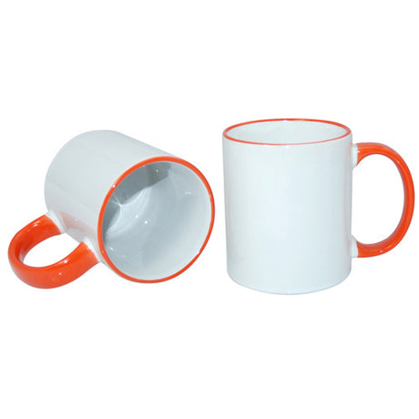 HPN SubliCraft Mug ECO 330 ml with orange handle Sublimation Thermal Transfer