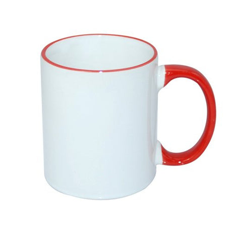 HPN SubliCraft Mug ECO 330 ml with red handle Sublimation Thermal Transfer