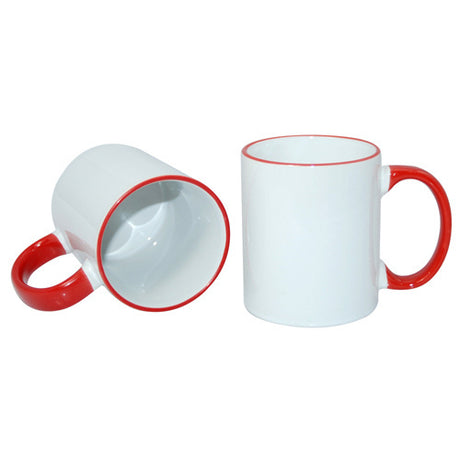 HPN SubliCraft Mug ECO 330 ml with red handle Sublimation Thermal Transfer