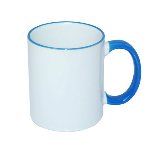HPN SubliCraft Mug ECO 330 ml with sea-blue handle Sublimation Thermal Transfer
