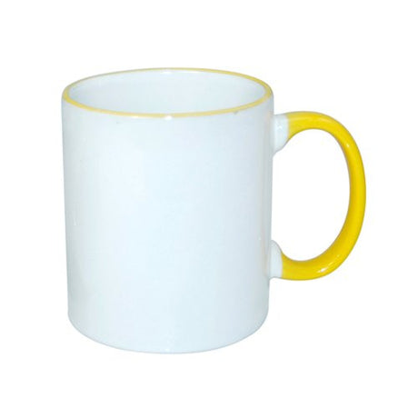 HPN SubliCraft Mug ECO 330 ml with yellow handle Sublimation Thermal Transfer