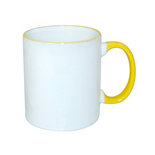 HPN SubliCraft Mug ECO 330 ml with yellow handle Sublimation Thermal Transfer