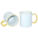 HPN SubliCraft Mug ECO 330 ml with yellow handle Sublimation Thermal Transfer