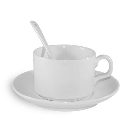 HPN SubliCraft White cup with saucer and teaspoon A+ Sublimation Thermal Transfer
