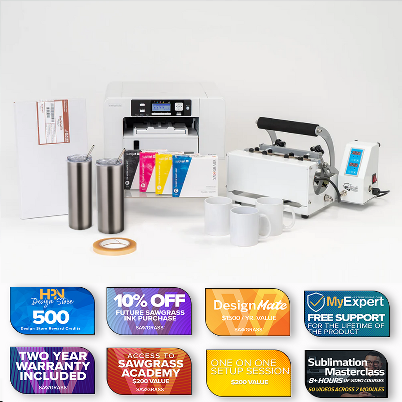 Sawgrass SG500 Sublimation Printer & CraftPro Mug Press Bundle