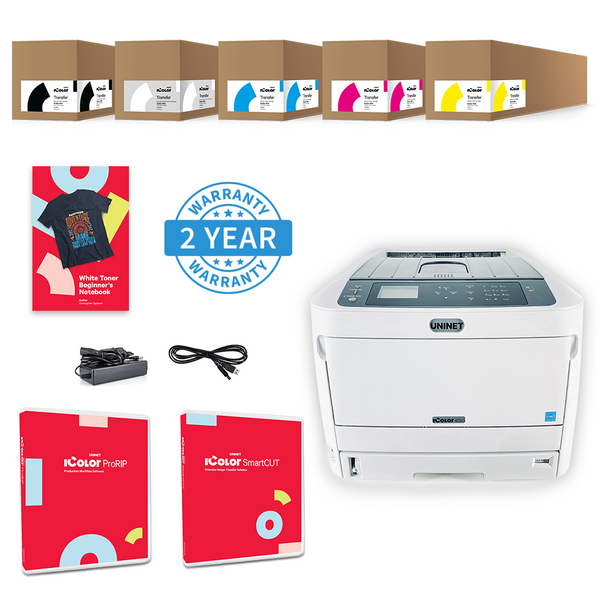 Refurbished Uninet IColor 650 White Toner DTF Printer with IColor ProRIP and SmartCUT Software