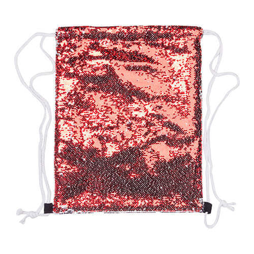 HPN SubliCraft 36 x 45 cm back sack with sequins for sublimation printing - red