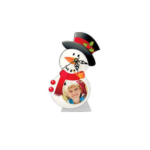 HPN SubliCraft Standing MDF clock for sublimation - Snowman