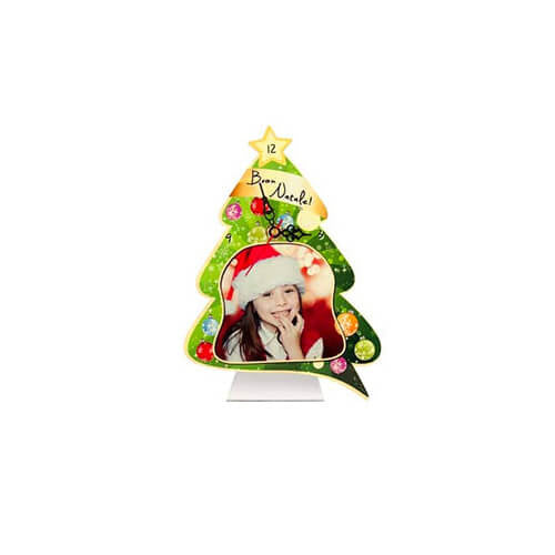 HPN SubliCraft Standing MDF clock for sublimation - Christmas tree
