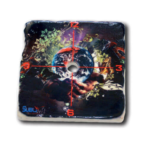 HPN SubliCraft Marble clock 10 x 10 cm for sublimation