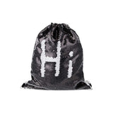 HPN SubliCraft 36 x 45 cm back sack with two-colour sequins for sublimation printing - black
