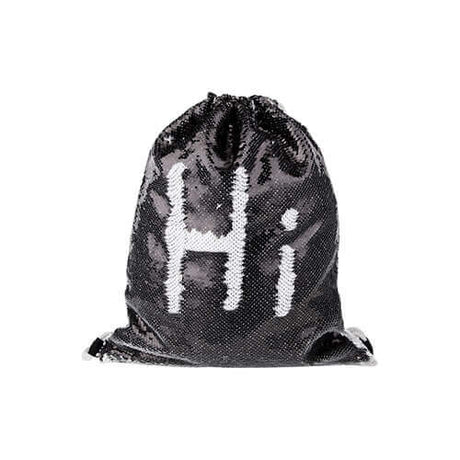 HPN SubliCraft 36 x 45 cm back sack with two-colour sequins for sublimation printing - black