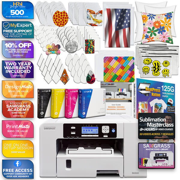 Sawgrass Virtuoso SG500 Complete Sublijet Sublimation Printer Pro Bundle Kit