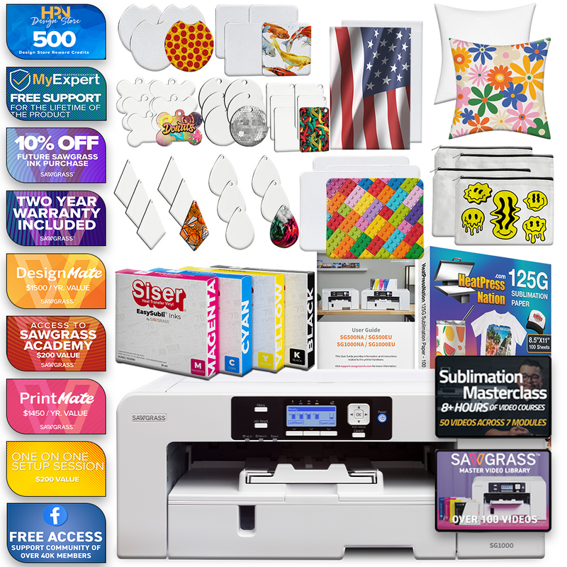 Sawgrass Virtuoso SG1000 Complete Siser EasySubli Printer Bundle Kit