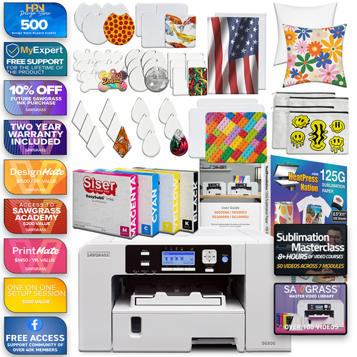 Sawgrass Virtuoso SG500 Complete Siser EasySubli Printer Bundle Kit