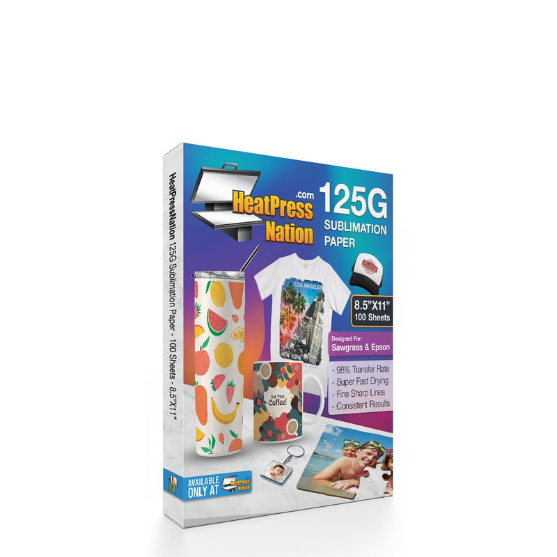 Heat Press Nation 125G Sublimation Paper - 100 Sheets