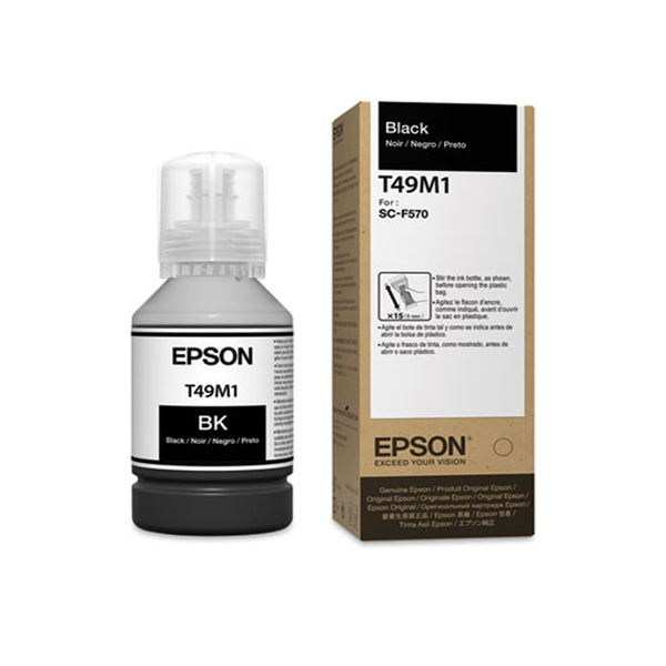 Epson T49M Black UltraChrome Dye Sublimation Ink for SureColor F170 and F570 - 140ml