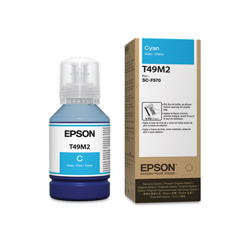 Epson T49M Cyan UltraChrome Dye Sublimation Ink for SureColor F170 and F570 - 140ml