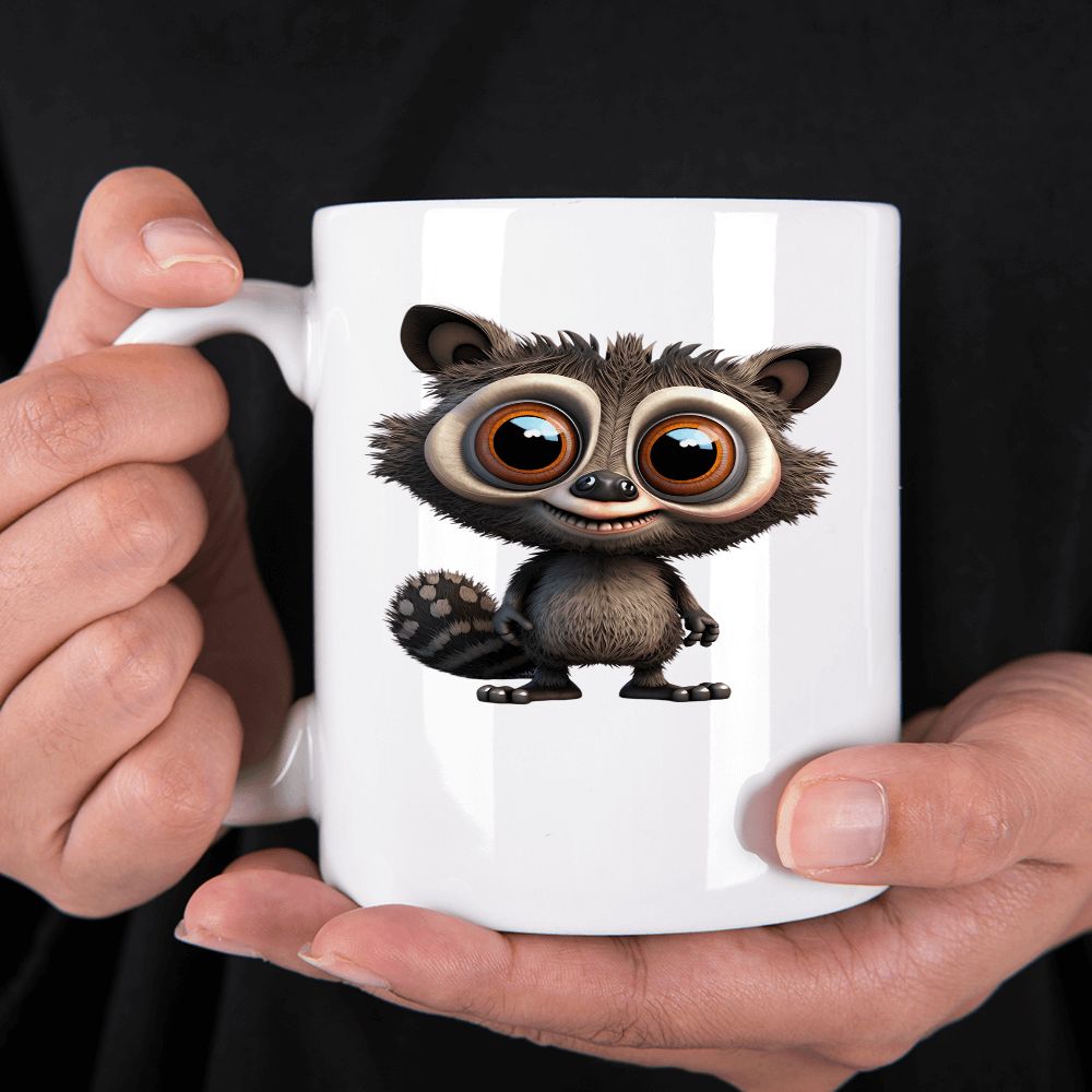 Cartoon Racoon Design - HeatPressNation