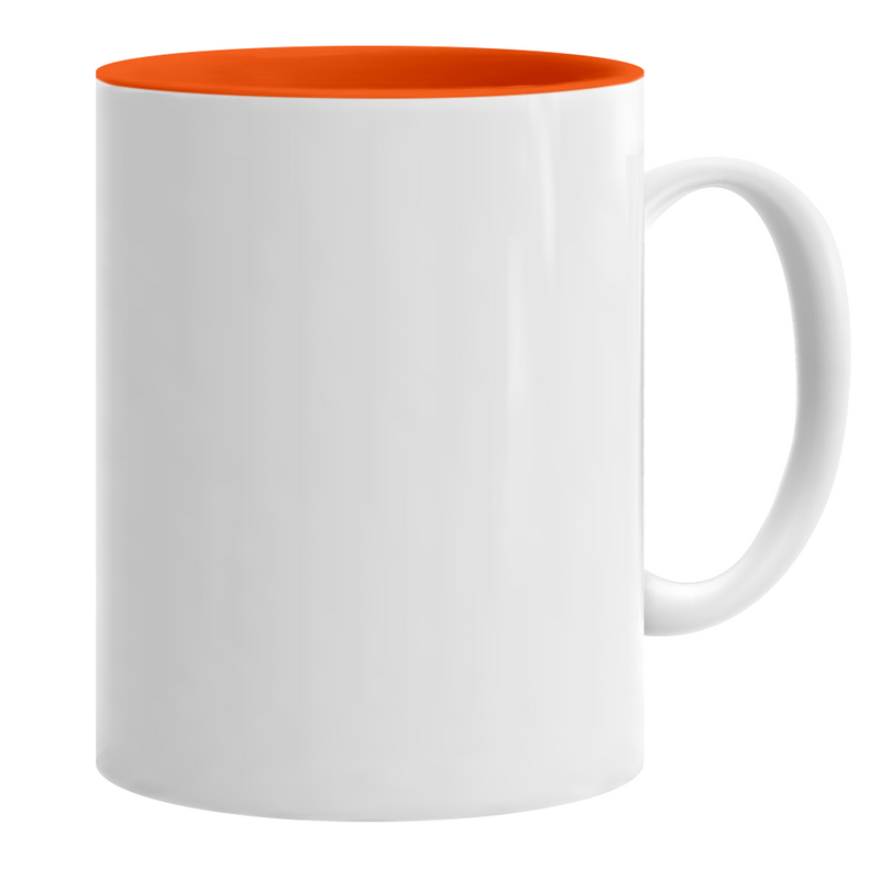 11oz Sublimation Mugs, Picture inside and white outside, Ceramic