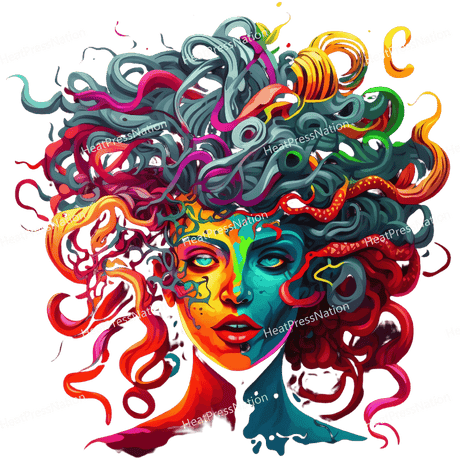 Neon Wild Hair Design - HeatPressNation