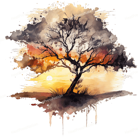 Watercolor Tree Design - HeatPressNation