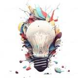 Colorful Lightbulb Design - HeatPressNation