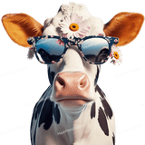 Cow with Glasses Design - HeatPressNation