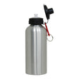 HPN SubliCraft 20 oz. Flip Top Sublimation Aluminum Sports Bottle with Carabiner - 48 per Case - HeatPressNation