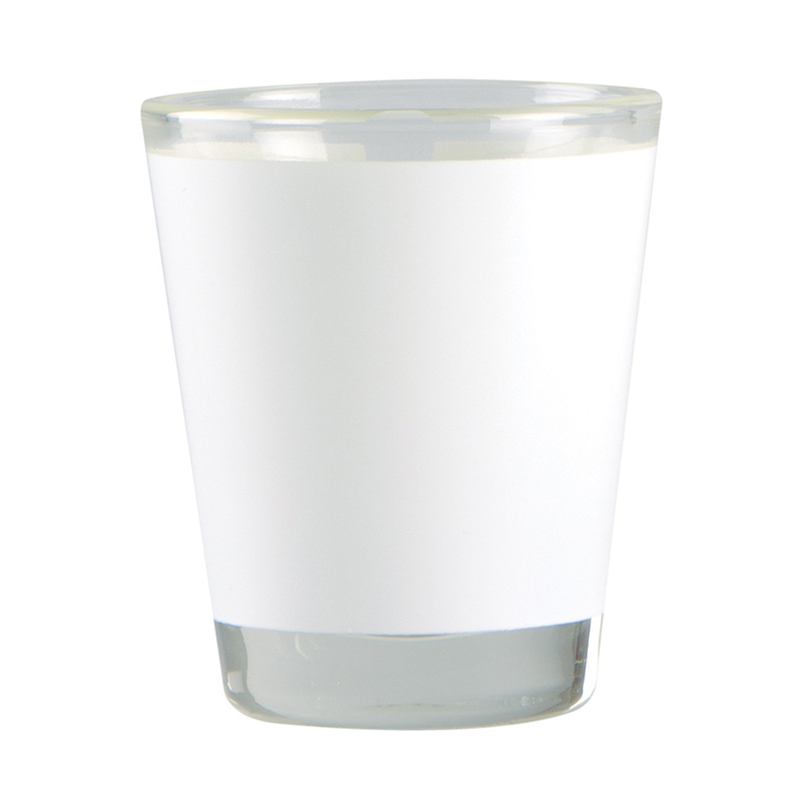 HPN SubliCraft 1.5 oz. Sublimation Glass Shot Glass with White Patch a