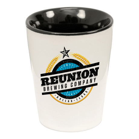 HPN ORCA Premium 1.5 oz. Sublimation Ceramic Shot Glass with Black Inner - 120 per Case - HeatPressNation