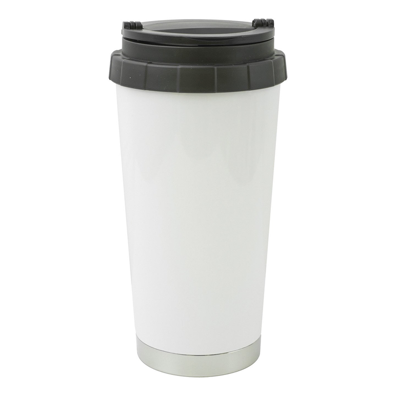 Customizable Travel Mug 14 oz Stainless Steel - White – BeeGeeTees