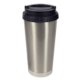 HPN SubliCraft 16 oz. Silver Stainless Steel Sublimation Thermal Travel Mug - 24 per Case - HeatPressNation