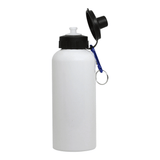 HPN SubliCraft 20 oz. Flip Top Sublimation Aluminum Sports Bottle with Carabiner - 48 per Case - HeatPressNation