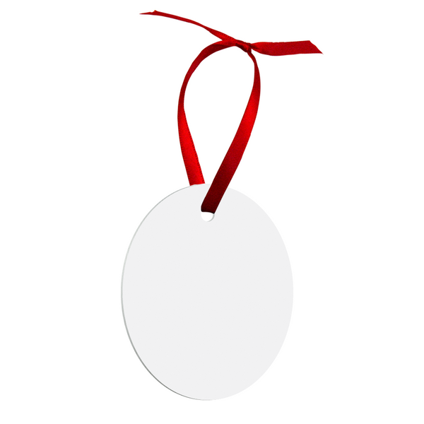 Unisub 2.35" x 3" Oval Sublimation Aluminum Ornament