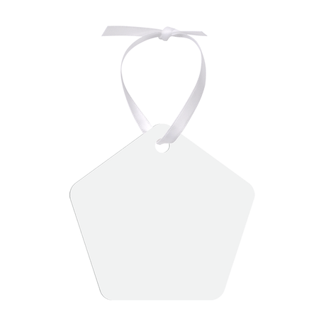 Unisub 2.74" x 2.87" Pentagon Sublimation Aluminum Ornament - HeatPressNation