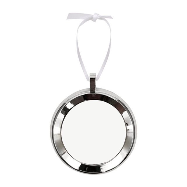Unisub 2.99" x 3.5" Framed Round Sublimation Ornament - HeatPressNation