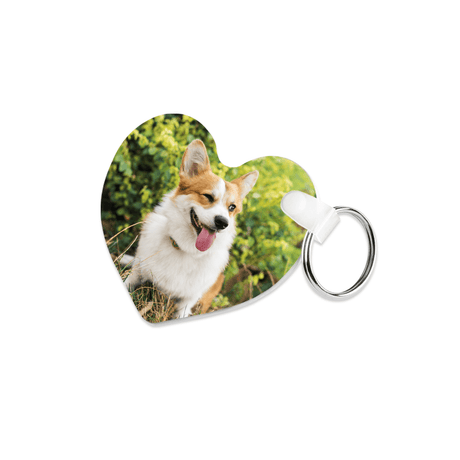 Unisub 2.5" x 2.25" Heart Sublimation FRP Keychain - HeatPressNation