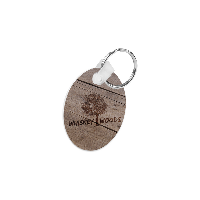 12 Sublimation Wooden Hard Board Key Rings Double Printable Blank