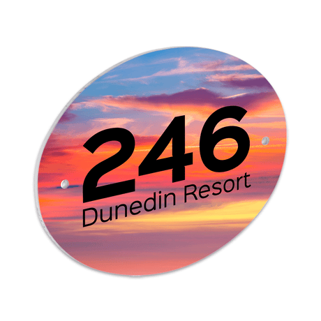 Unisub 3.5" x 5" Oval Sublimation FRP Door Sign with Pre - Drilled Holes - HeatPressNation