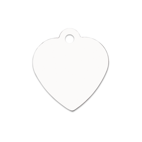 Unisub 1.25 x 1.38 Heart Sublimation Aluminum Pet Tag