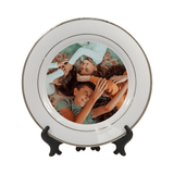 HPN SubliCraft 8" Sublimation Ceramic Plate with Gold Trim - 36 per Case - HeatPressNation