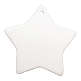 HPN SubliCraft 3" Star Sublimation Ceramic Ornament with Hole - HeatPressNation