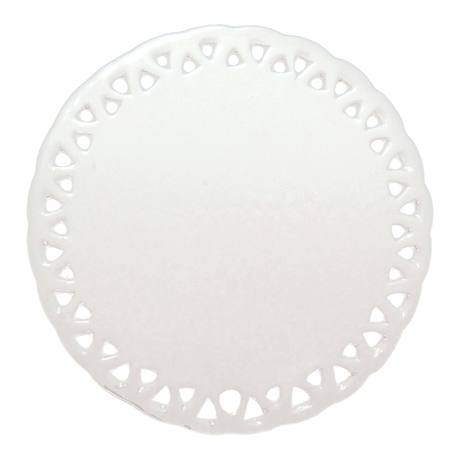 HPN SubliCraft 3.25" Round Doily Sublimation Ceramic Ornament with Triangle Lace - 100 per Case - HeatPressNation