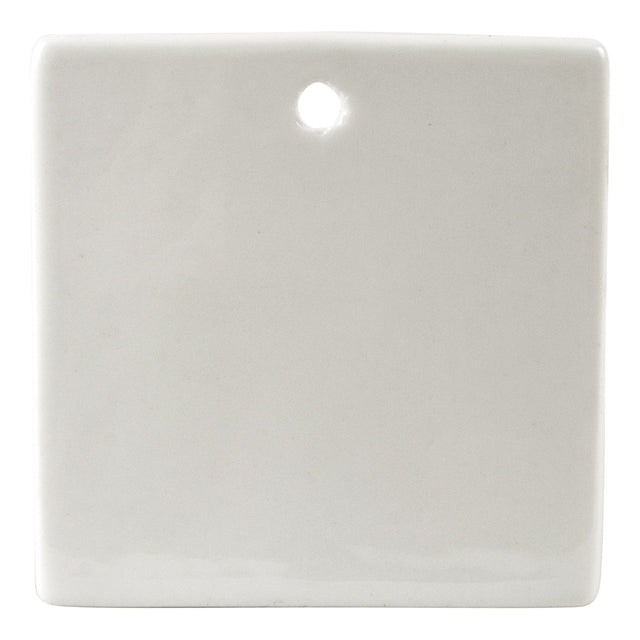 HPN SubliCraft 3" Square Sublimation Ceramic Ornament with Hole - 100 per Case - HeatPressNation