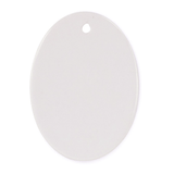HPN SubliCraft 3" Oval Sublimation Ceramic Ornament with Hole - 100 per Case - HeatPressNation
