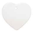 HPN SubliCraft 3" Heart Sublimation Ceramic Ornament with Hole - 100 per Case - HeatPressNation