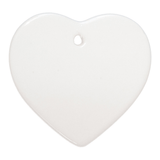HPN SubliCraft 3" Heart Sublimation Ceramic Ornament with Hole - 100 per Case - HeatPressNation